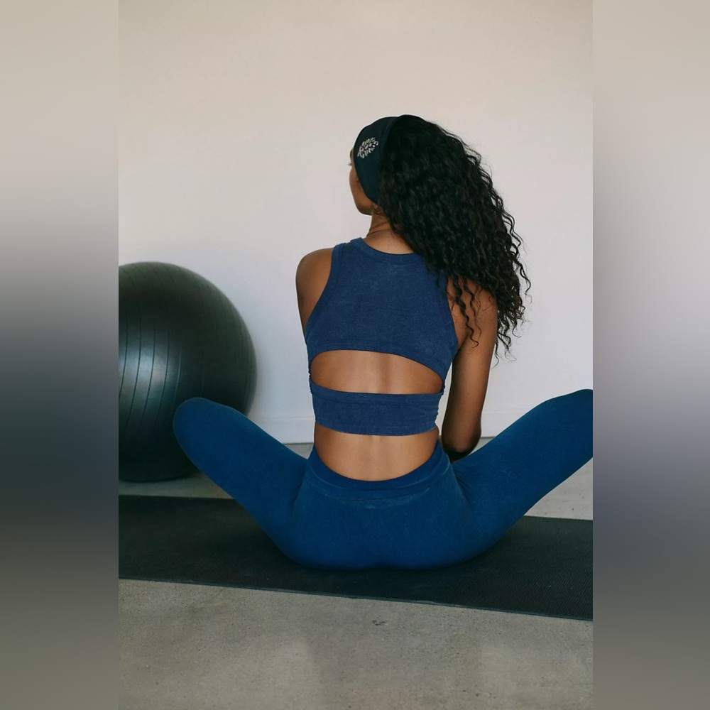 FP Movement by Free People Navy Blue Cutout Tank Top - Picture 3 of 7